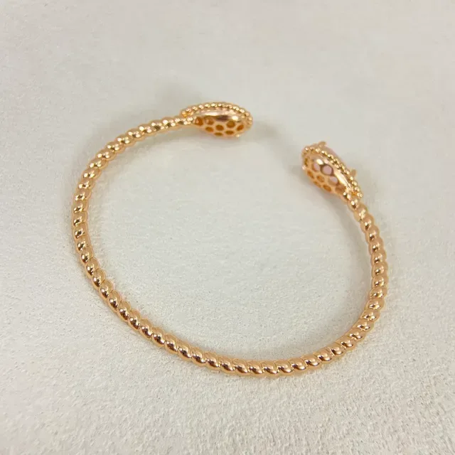 Gold-Tone Teardrop Beaded Bezels Pavé and Pink Stone Rings 5