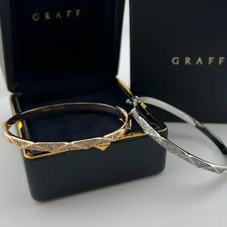 Graff هندسي ماس باريه مفصل سوار سوارات
