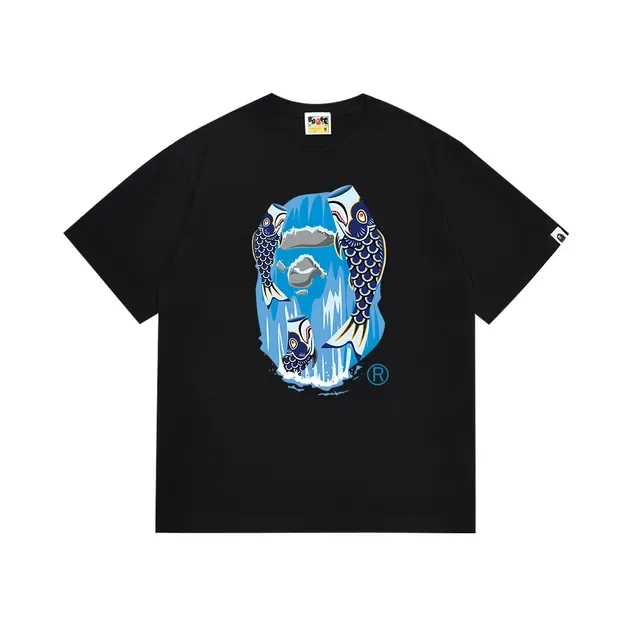 Graphic Koi Fish Print T-Shirt 3