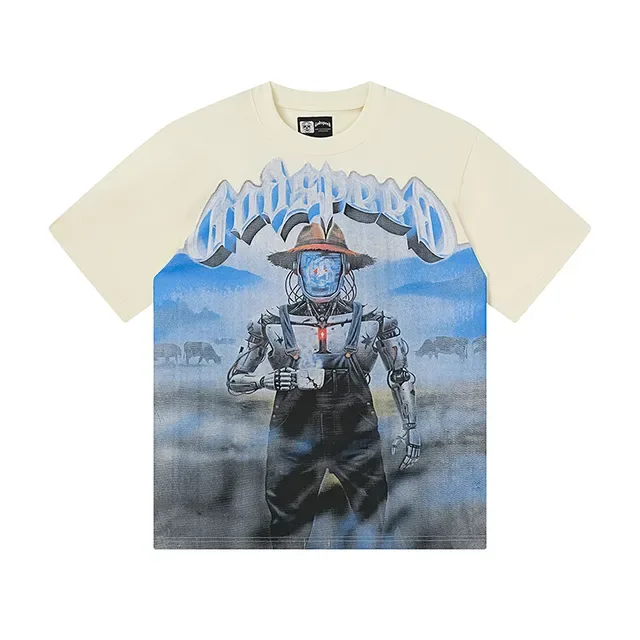 Graphic-Print Oversized Double-Sided Art T-Shirt 2