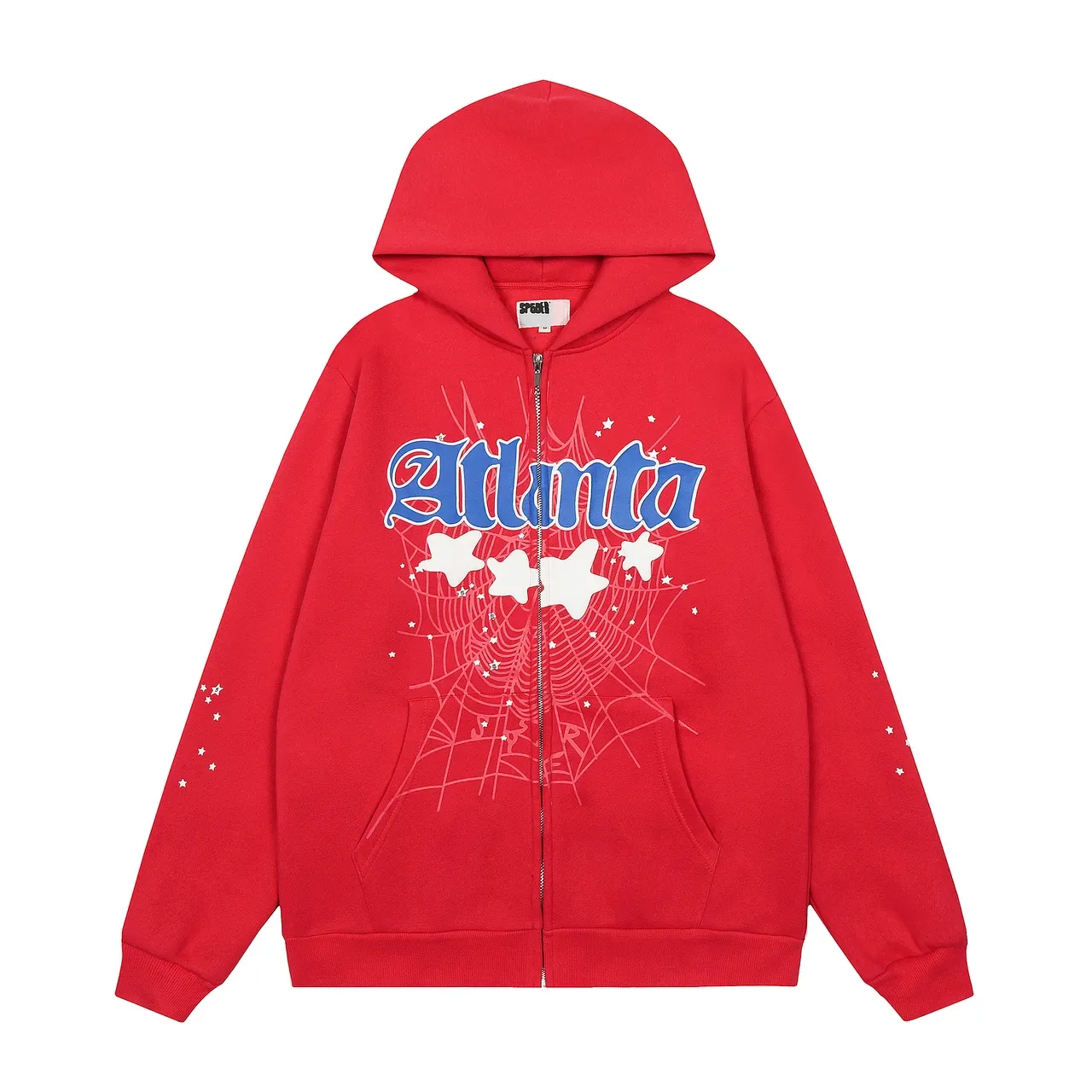 Hoodie con impresión gráfica y cremallera frontal y pantalones de chándal de pierna ancha Tracksuit 5
