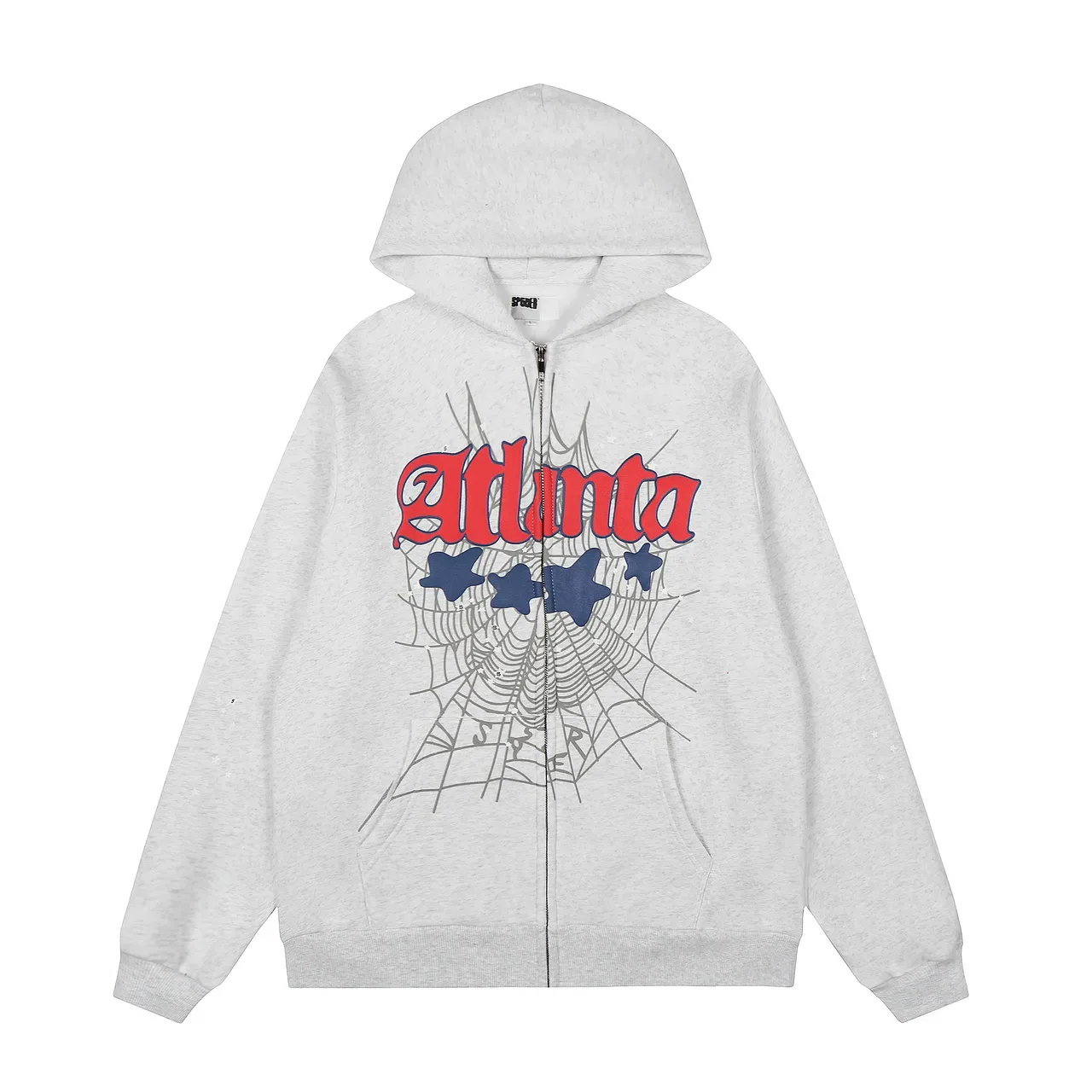 Hoodie con impresión gráfica y cremallera frontal y pantalones de chándal de pierna ancha Tracksuit 11