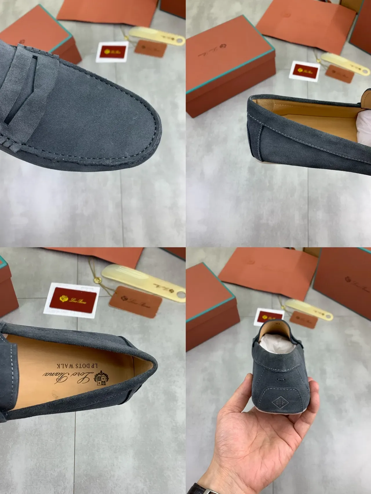 Gray Beige Suede Penny Loafer 2