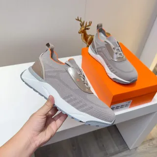 حذاء سنيكرز رمادي برتقالي كيت أعلى midsole أبيض منحوت