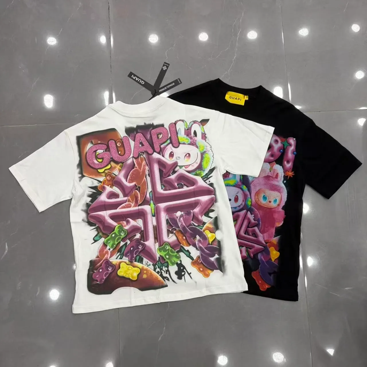 T-shirt GUAPI à manches courtes col rond imprimé graphique 2