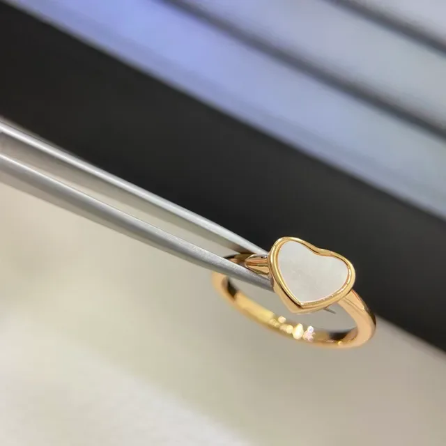 Heart-Shaped Enamel and Pavé Ring Set Rings 7