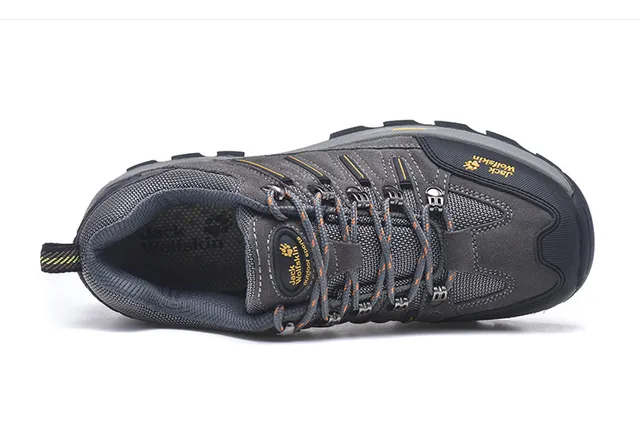 Jack Wolfskin Verde Ejército Negro Oliva Ante Y Malla Superior Punta De Goma Botas De Senderismo 2