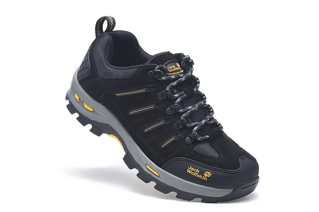 Jack Wolfskin Verde Ejército Negro Oliva Ante Y Malla Superior Punta De Goma Botas De Senderismo 9