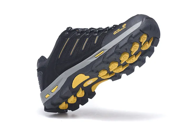 Jack Wolfskin Verde Ejército Negro Oliva Ante Y Malla Superior Punta De Goma Botas De Senderismo 10