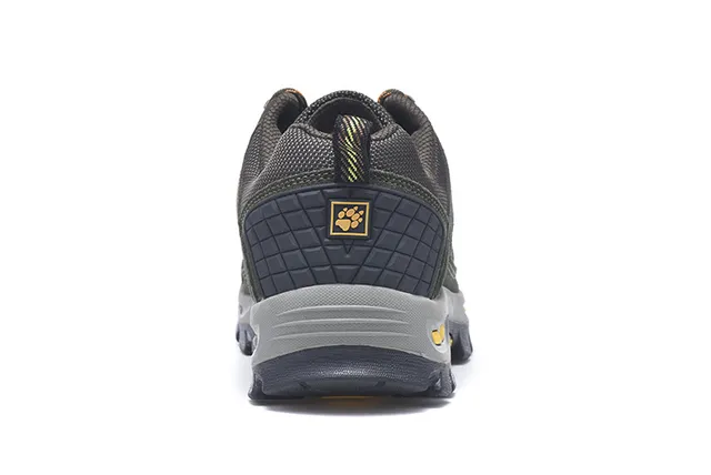 Jack Wolfskin Verde Ejército Negro Oliva Ante Y Malla Superior Punta De Goma Botas De Senderismo 17