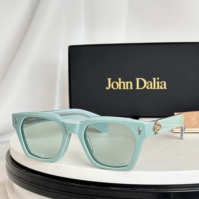 John Dalia Angular Squared Black Acetate Sunglasses 5