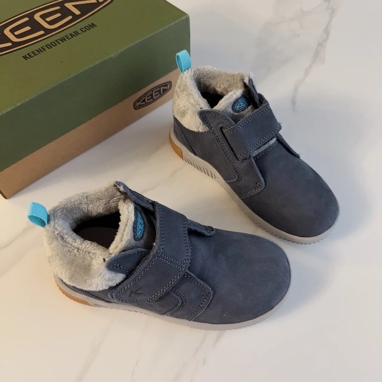 KEEN 儿童 抓绒内衬 魔术贴 雪靴 3