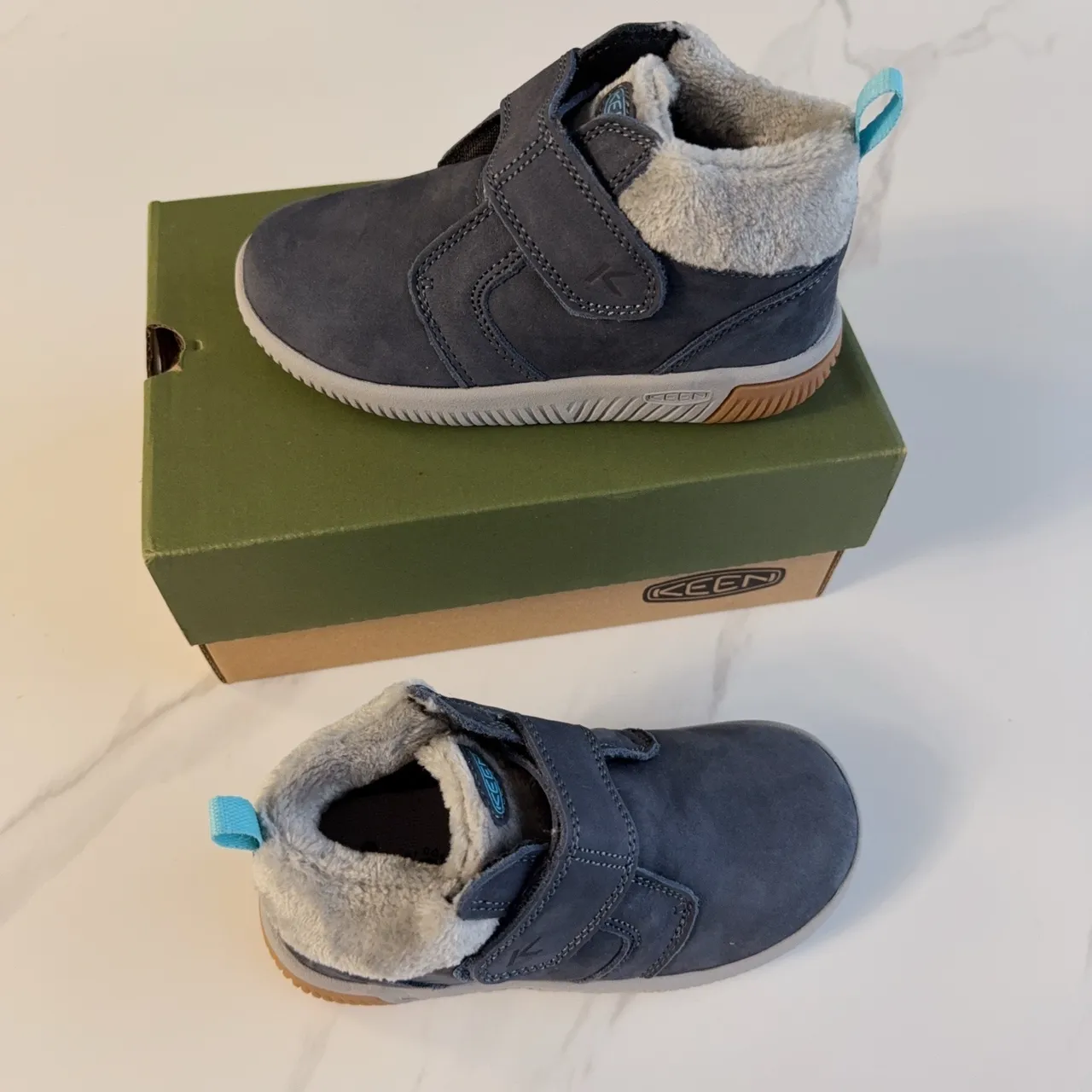KEEN 儿童 抓绒内衬 魔术贴 雪靴 5