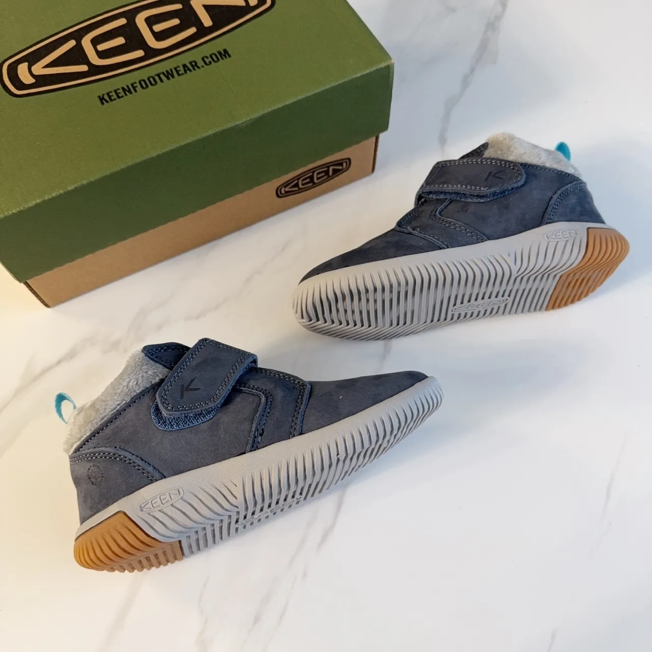 KEEN 儿童 抓绒内衬 魔术贴 雪靴 6