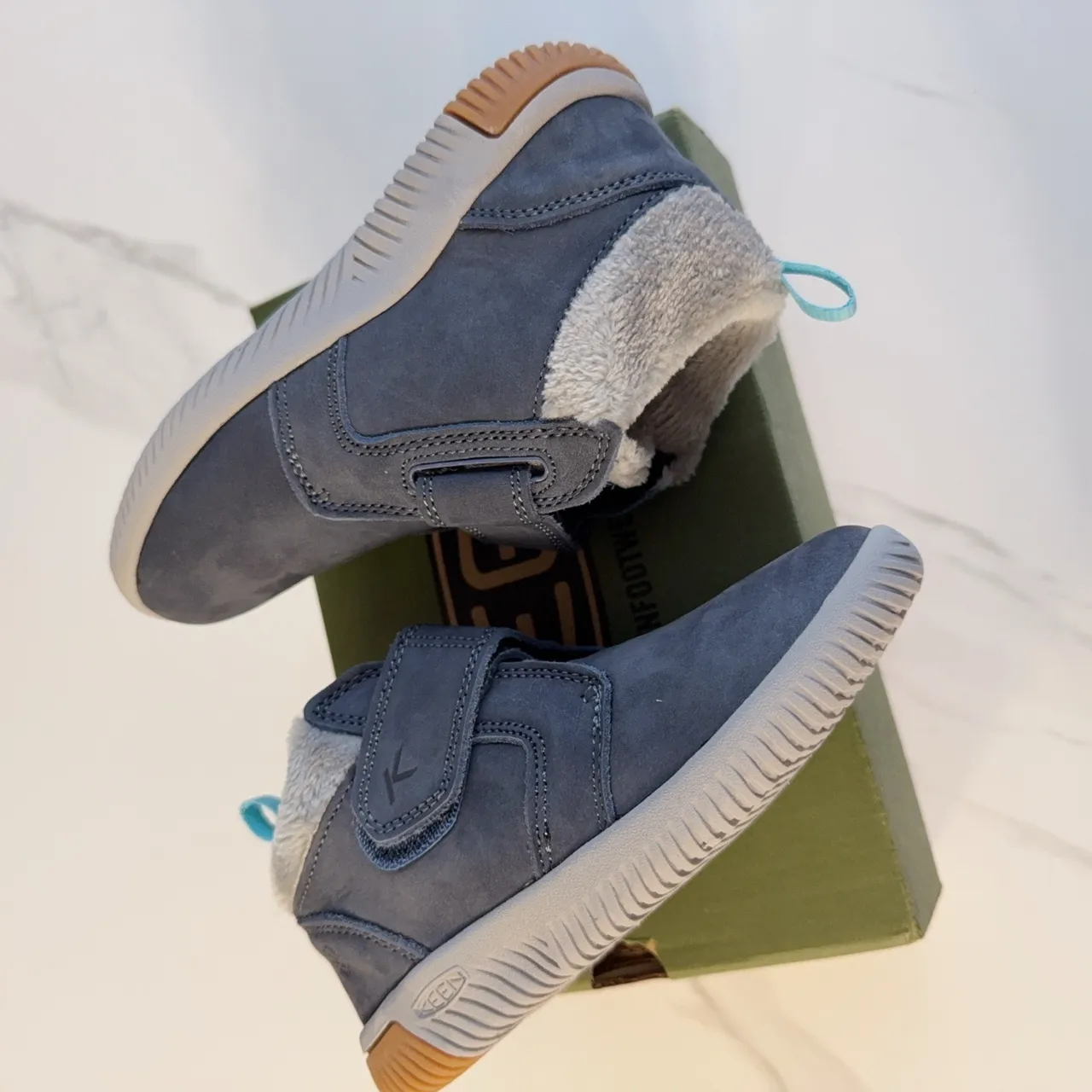 KEEN 儿童 抓绒内衬 魔术贴 雪靴 7