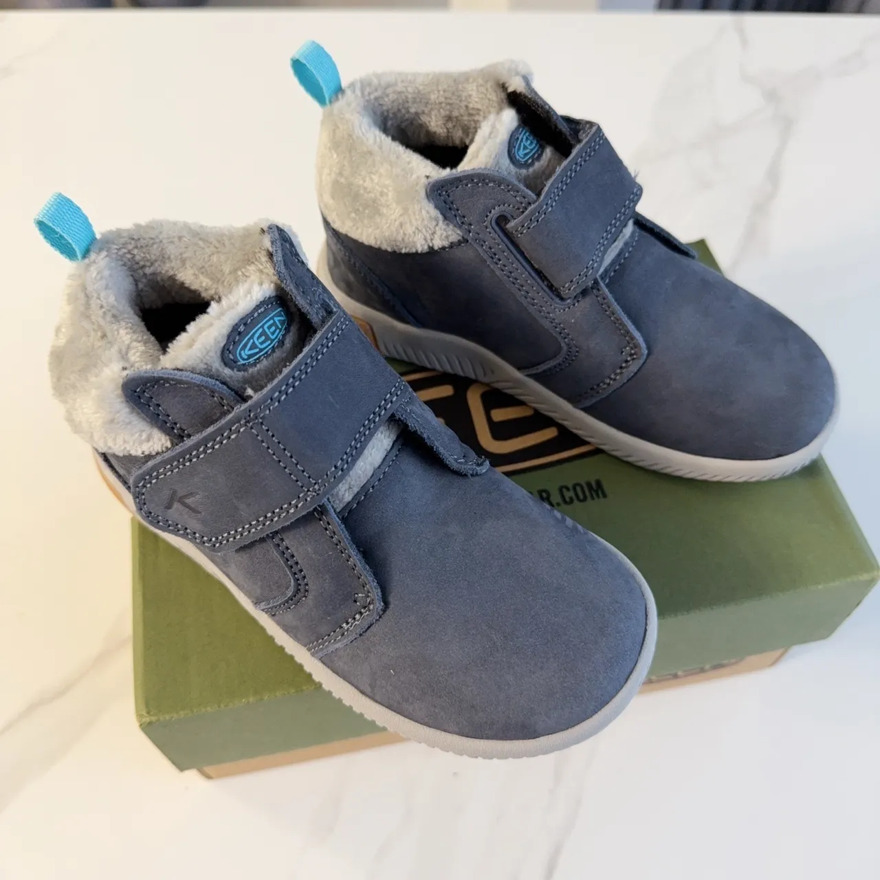 KEEN 儿童 抓绒内衬 魔术贴 雪靴 8