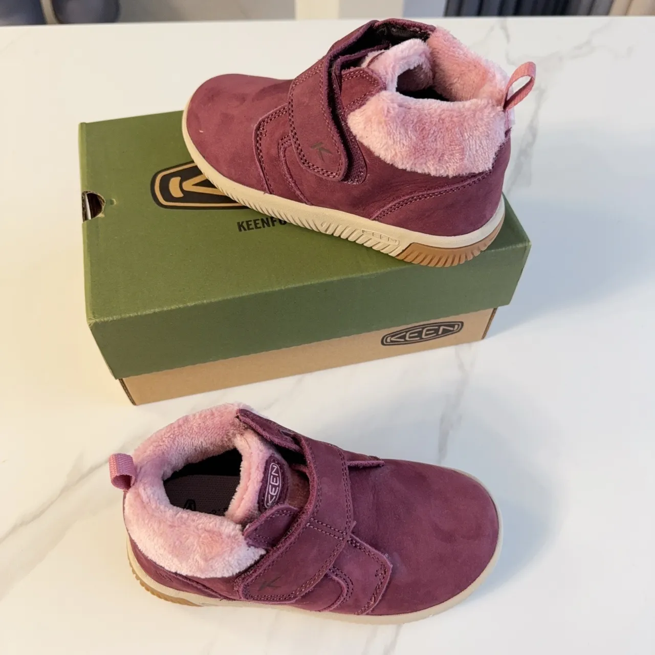 KEEN 儿童 抓绒内衬 魔术贴 雪靴 11