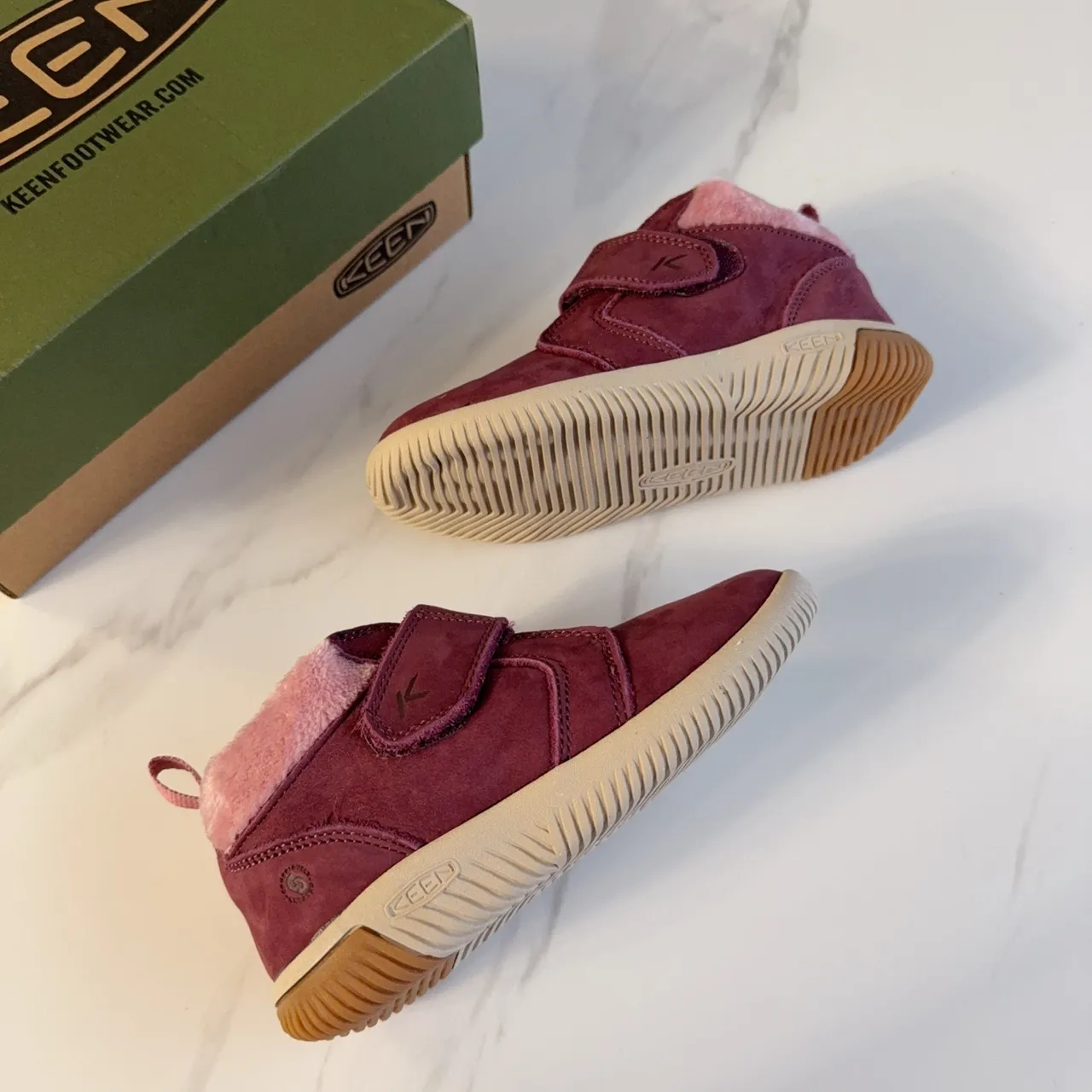 KEEN 儿童 抓绒内衬 魔术贴 雪靴 12