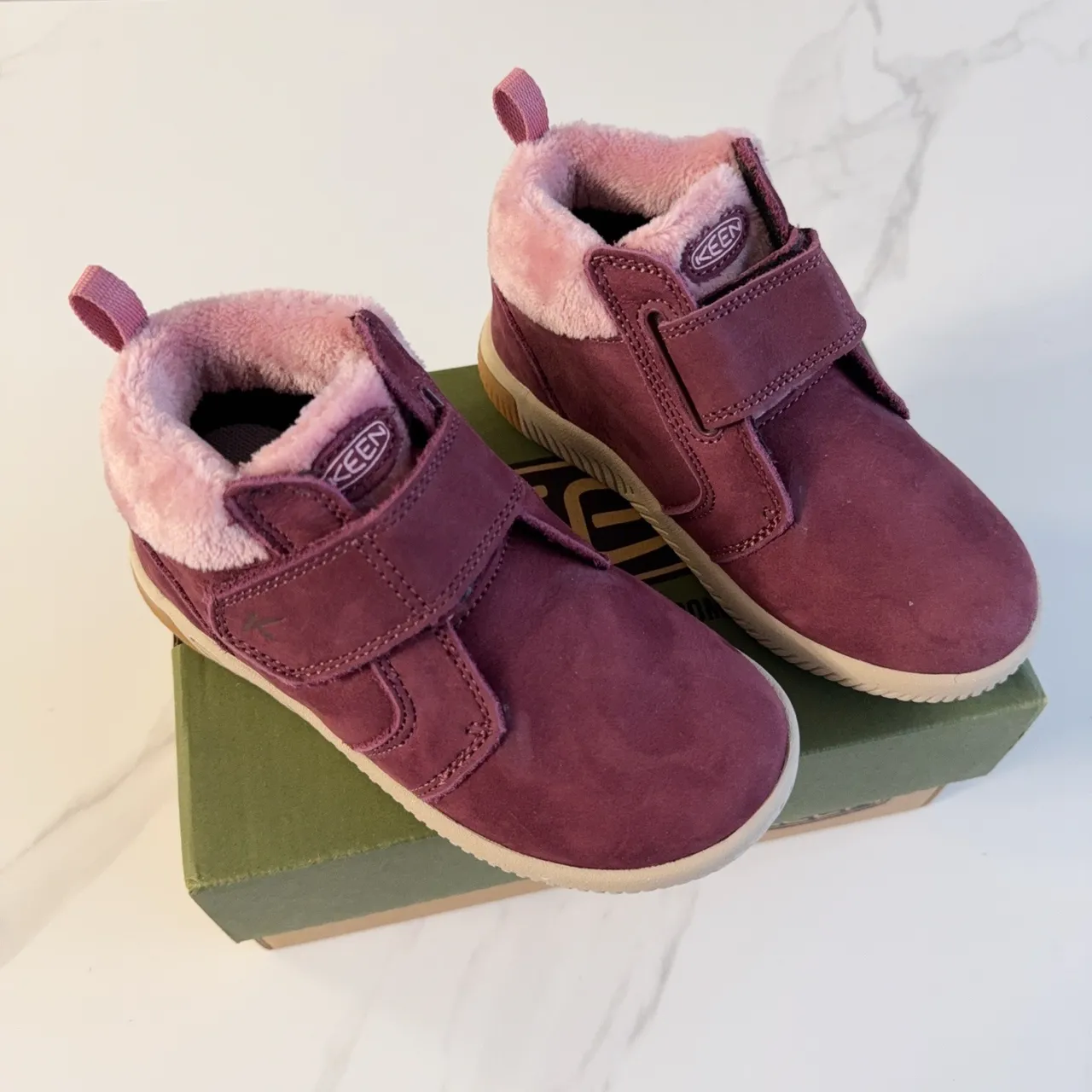 KEEN 儿童 抓绒内衬 魔术贴 雪靴 14