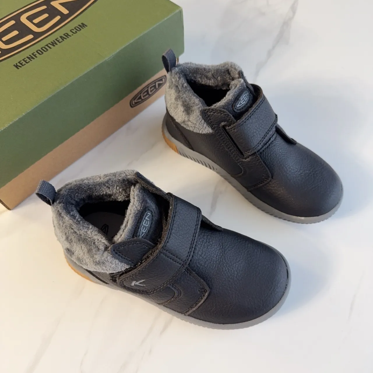 KEEN 儿童 抓绒内衬 魔术贴 雪靴 15