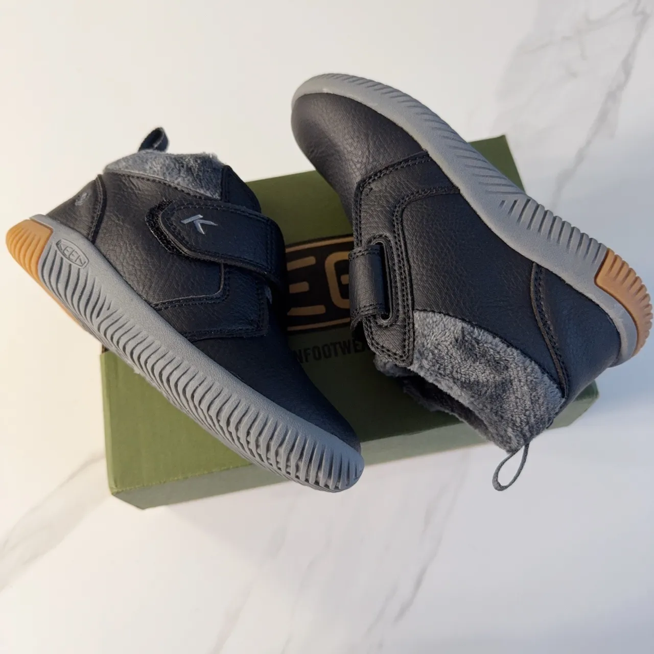 KEEN 儿童 抓绒内衬 魔术贴 雪靴 20