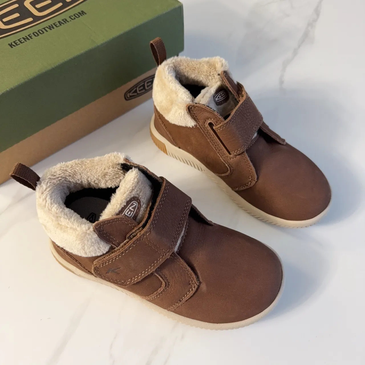 KEEN 儿童 抓绒内衬 魔术贴 雪靴 21