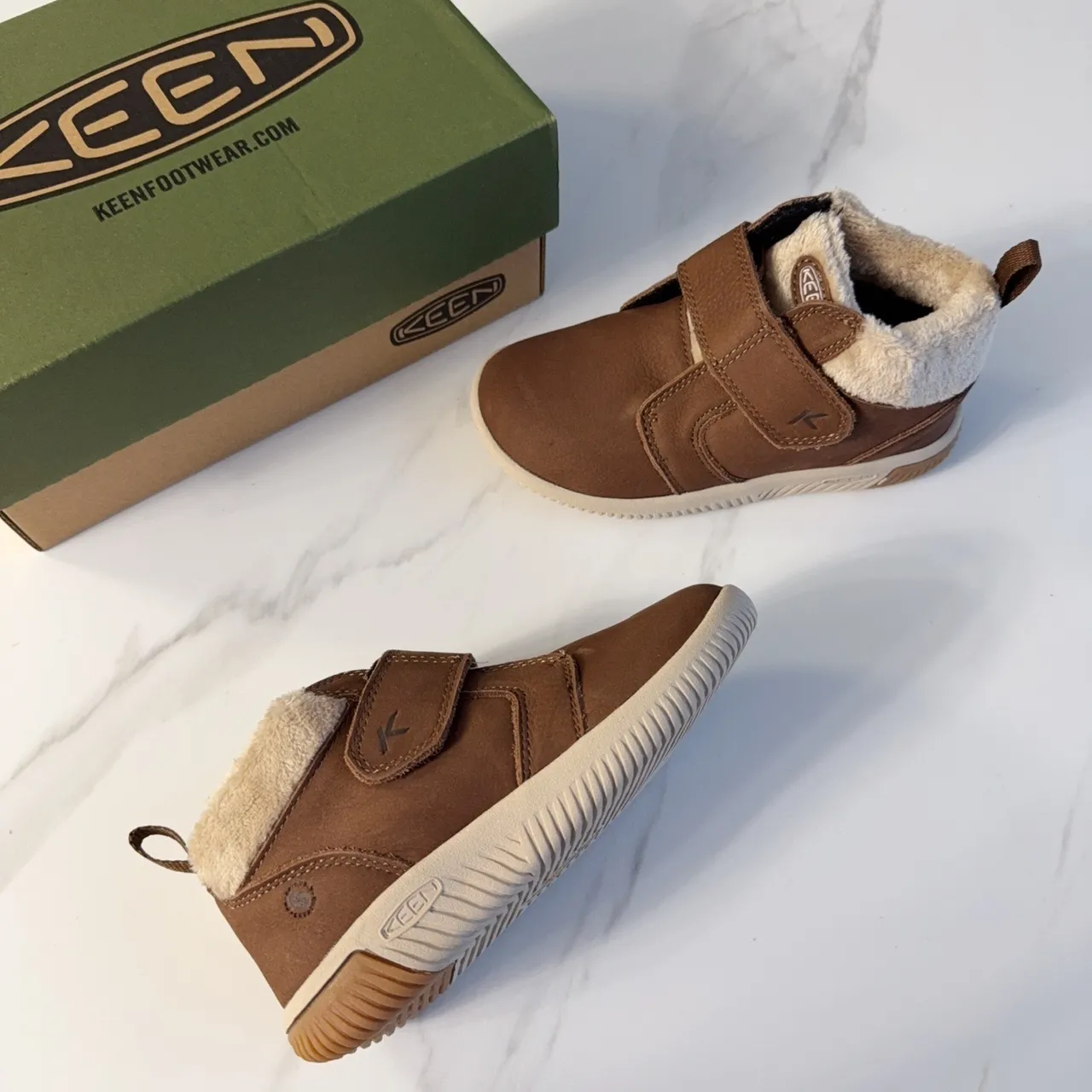 KEEN 儿童 抓绒内衬 魔术贴 雪靴 24