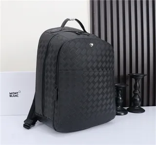Montblanc Black Diamond-Weave কাঠামোগত ক্যাজুয়াল ব্যাকপ্যাক 8