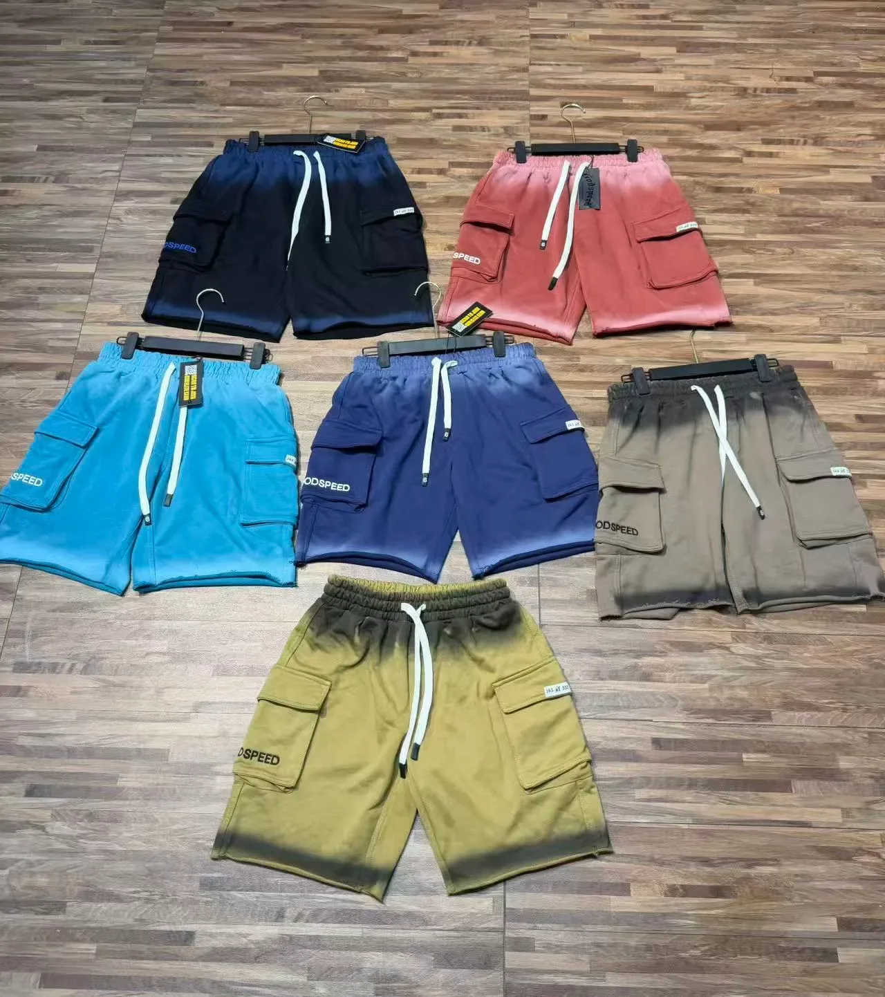 ODSPEED Shorts Cargo Teñidos en Gradiente 22
