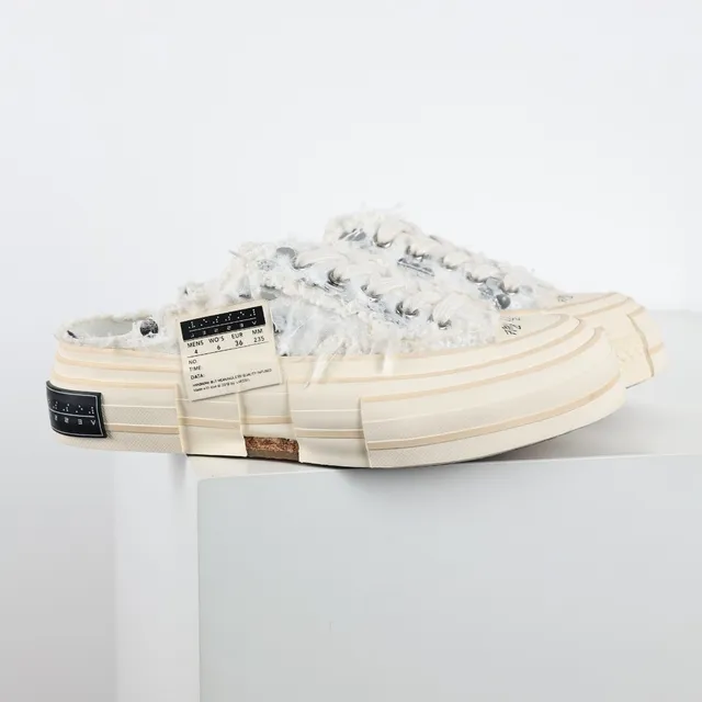 Off-White Fuzzy Bouclé Slip-On Mule Casual Shoes 3