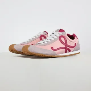 Pink and Magenta Loop Logo Lifestyle Sneakers