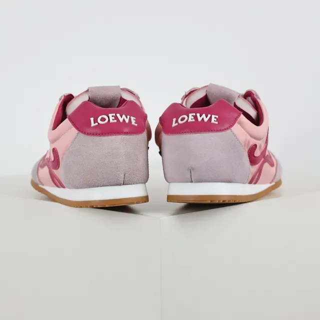 Pink and Magenta Loop Logo Lifestyle Sneakers 8
