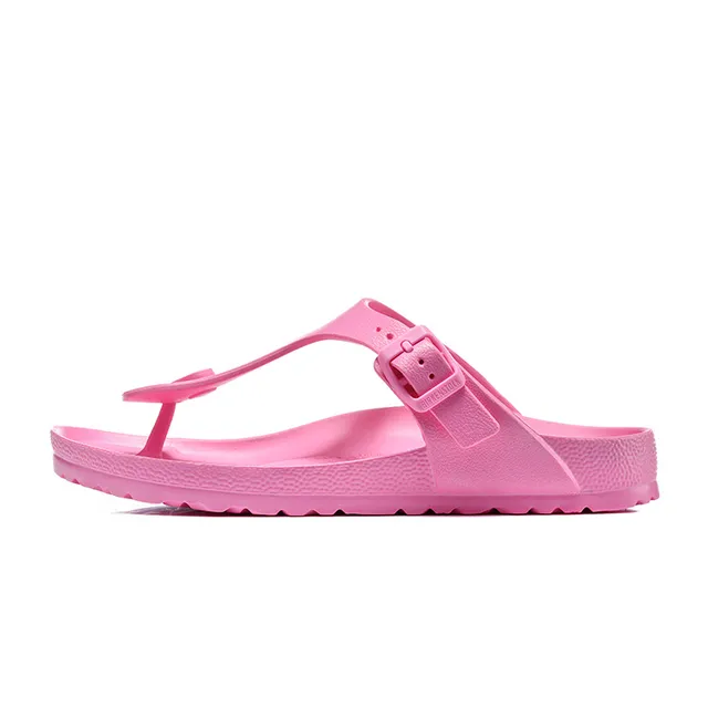 Sandálias casuais rosa moldadas monocromas com tira ajustável de fivela 2