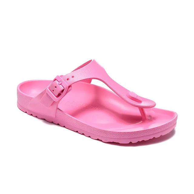 Sandálias casuais rosa moldadas monocromas com tira ajustável de fivela 4