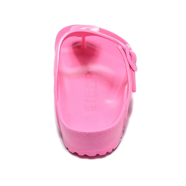 Sandálias casuais rosa moldadas monocromas com tira ajustável de fivela 5