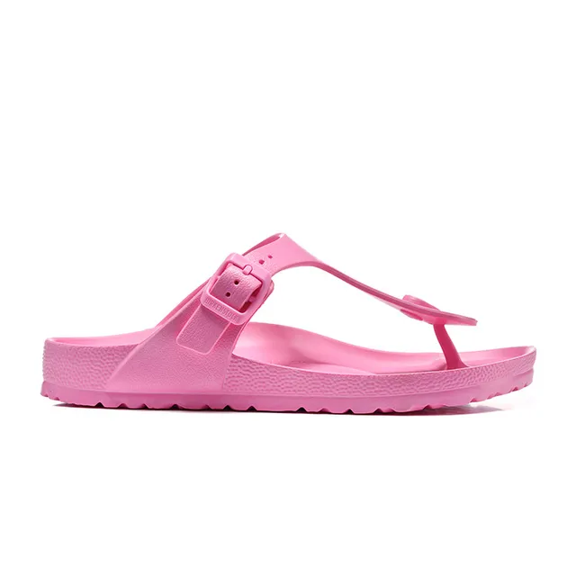 Sandálias casuais rosa moldadas monocromas com tira ajustável de fivela 6