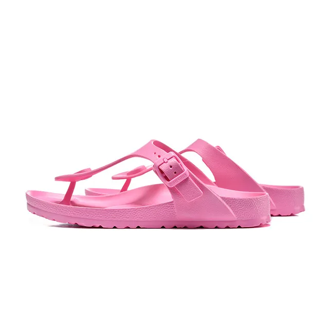 Sandálias casuais rosa moldadas monocromas com tira ajustável de fivela 7