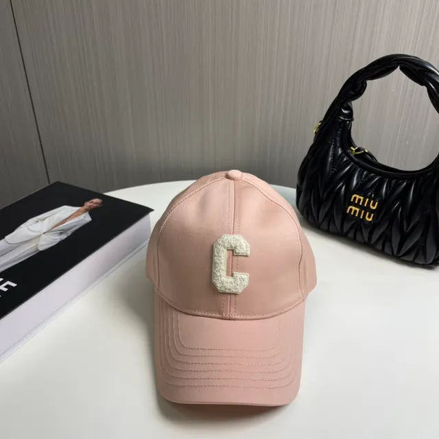 Purple Beige Structured Six-Panel Textured Embroidered Letter Baseball Cap 2