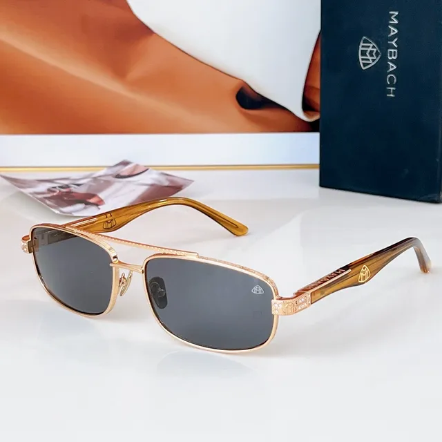 Rectangular Metal Frame Mirrored Blue Lens Sunglasses 5