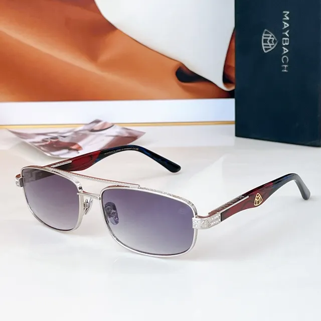 Rectangular Metal Frame Mirrored Blue Lens Sunglasses 9