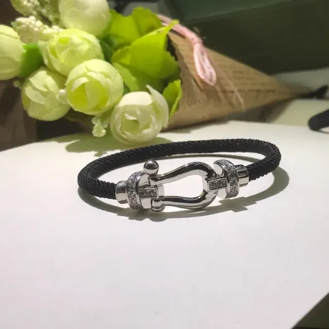 Red Braided Cord Shackle Clasp Bracelet 7