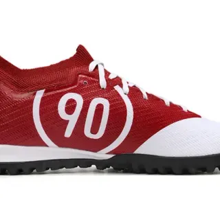 Chaussures de football turf Bold '90 rouge et blanc knit