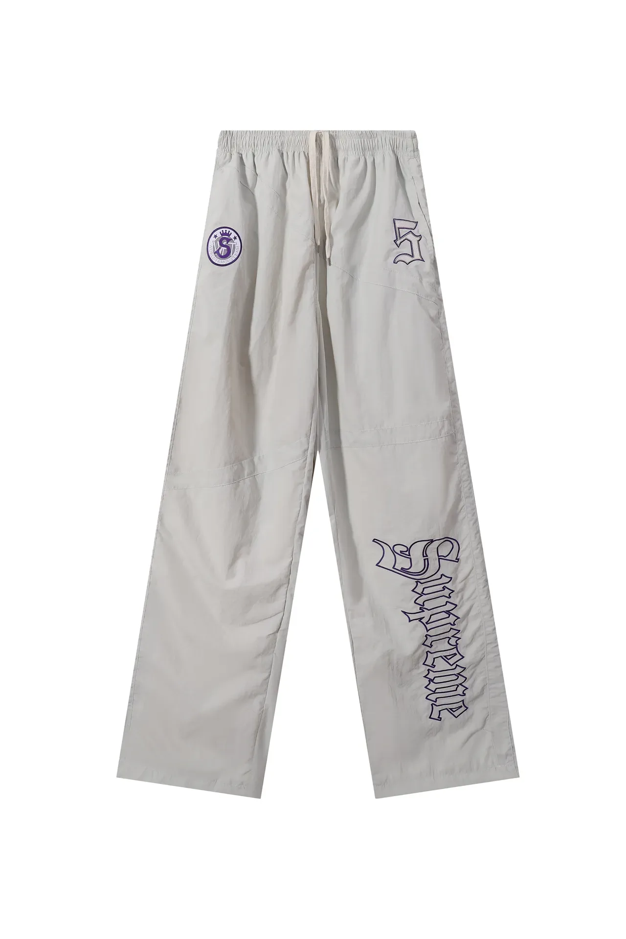 Relaxed-Fit Graphic Embroidered Pants 11