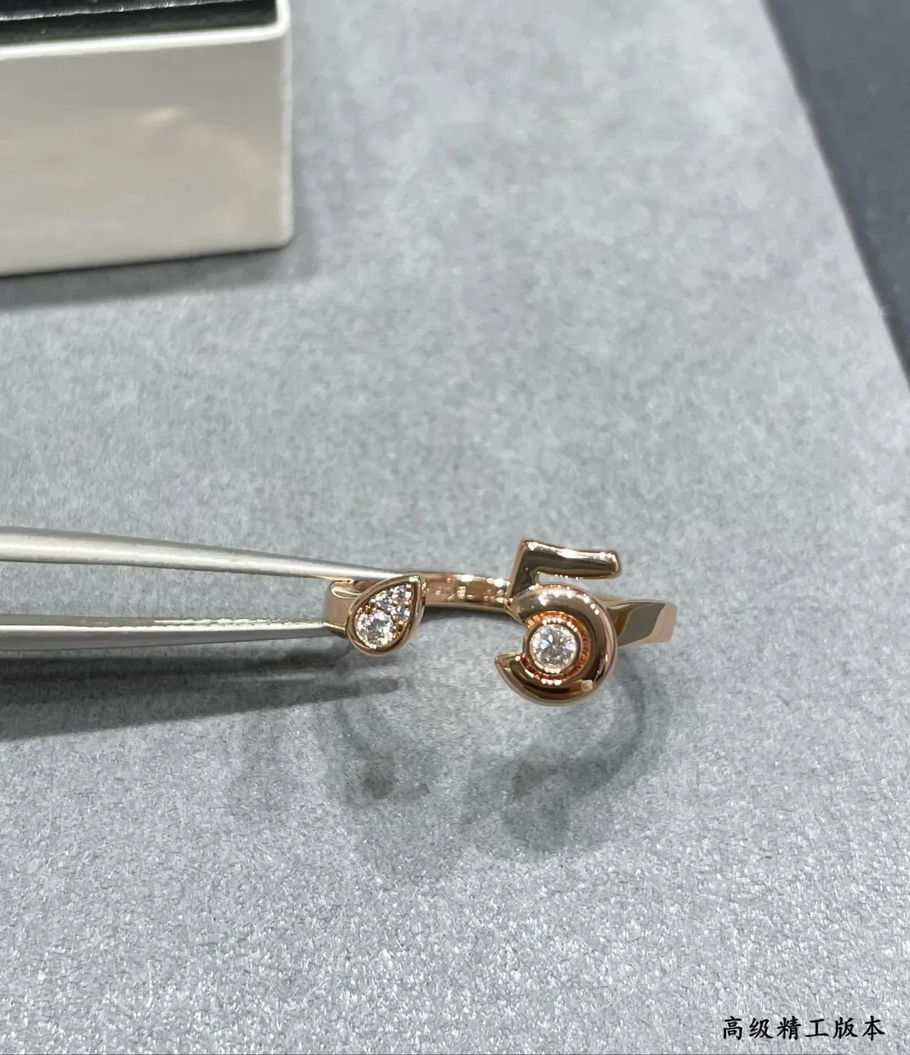 Rose Gold-Tone Gem-Set Open-Band Stackable Rings 4