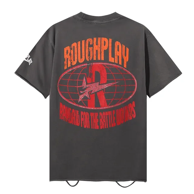 ROUGH PLAY Distressed Oversized Graphic T-Shirt 3