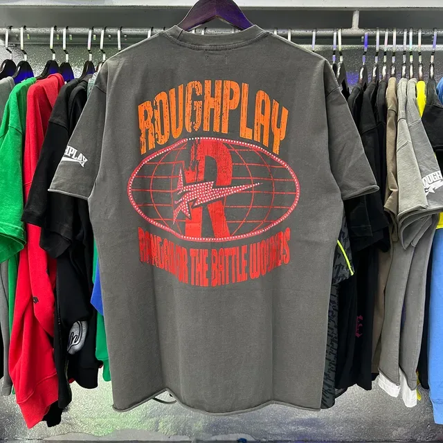 ROUGH PLAY Distressed Oversized Graphic T-Shirt 5