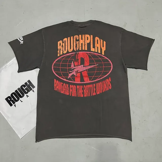 ROUGH PLAY Distressed Oversized Graphic T-Shirt 6