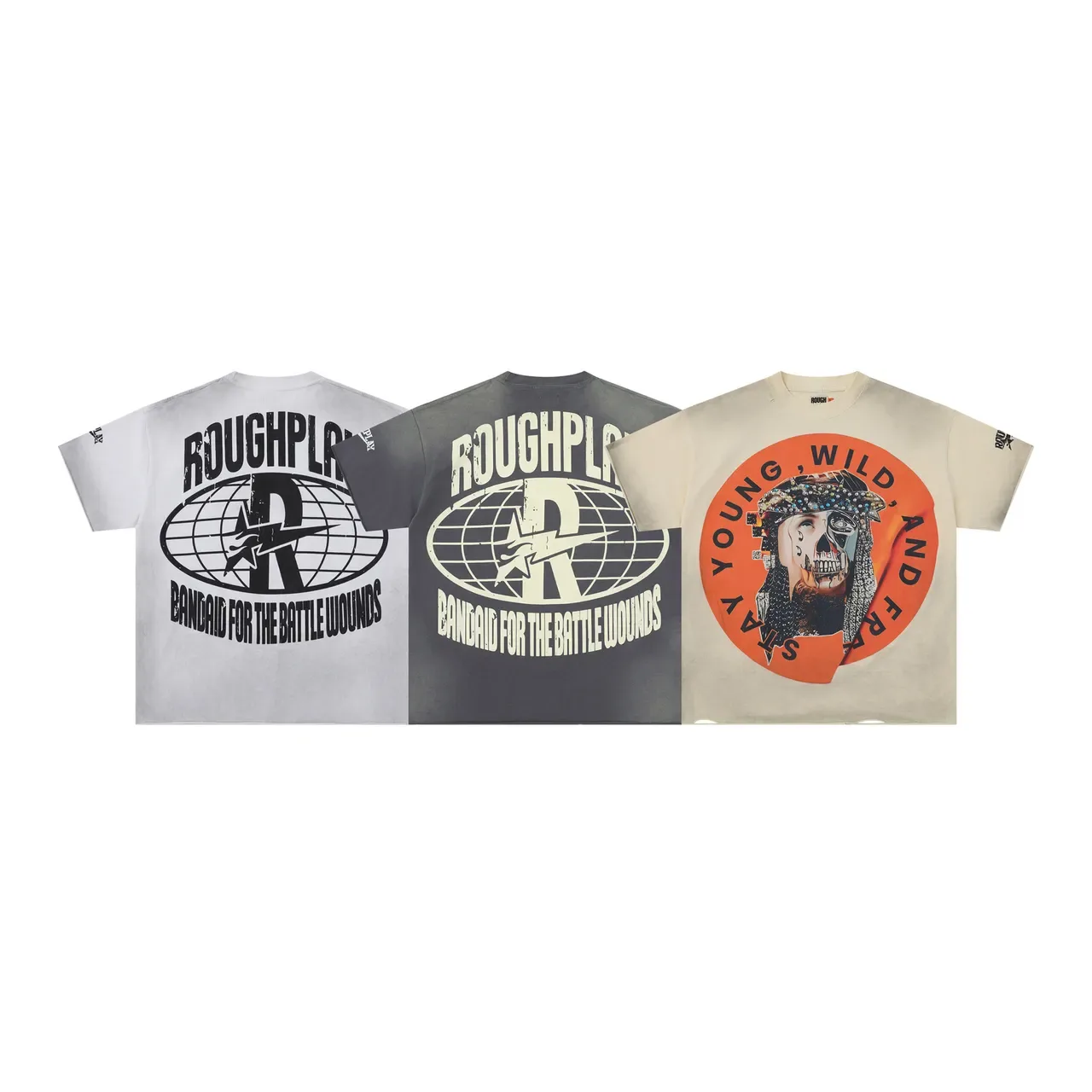 ROUGH Stay Young, Wild, and Free Graphic Oversized T-Shirt 4