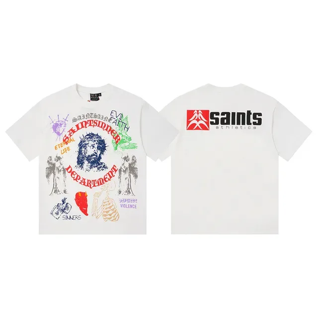 Saints Athletics Graphic Print Oversized T-Shirt 2