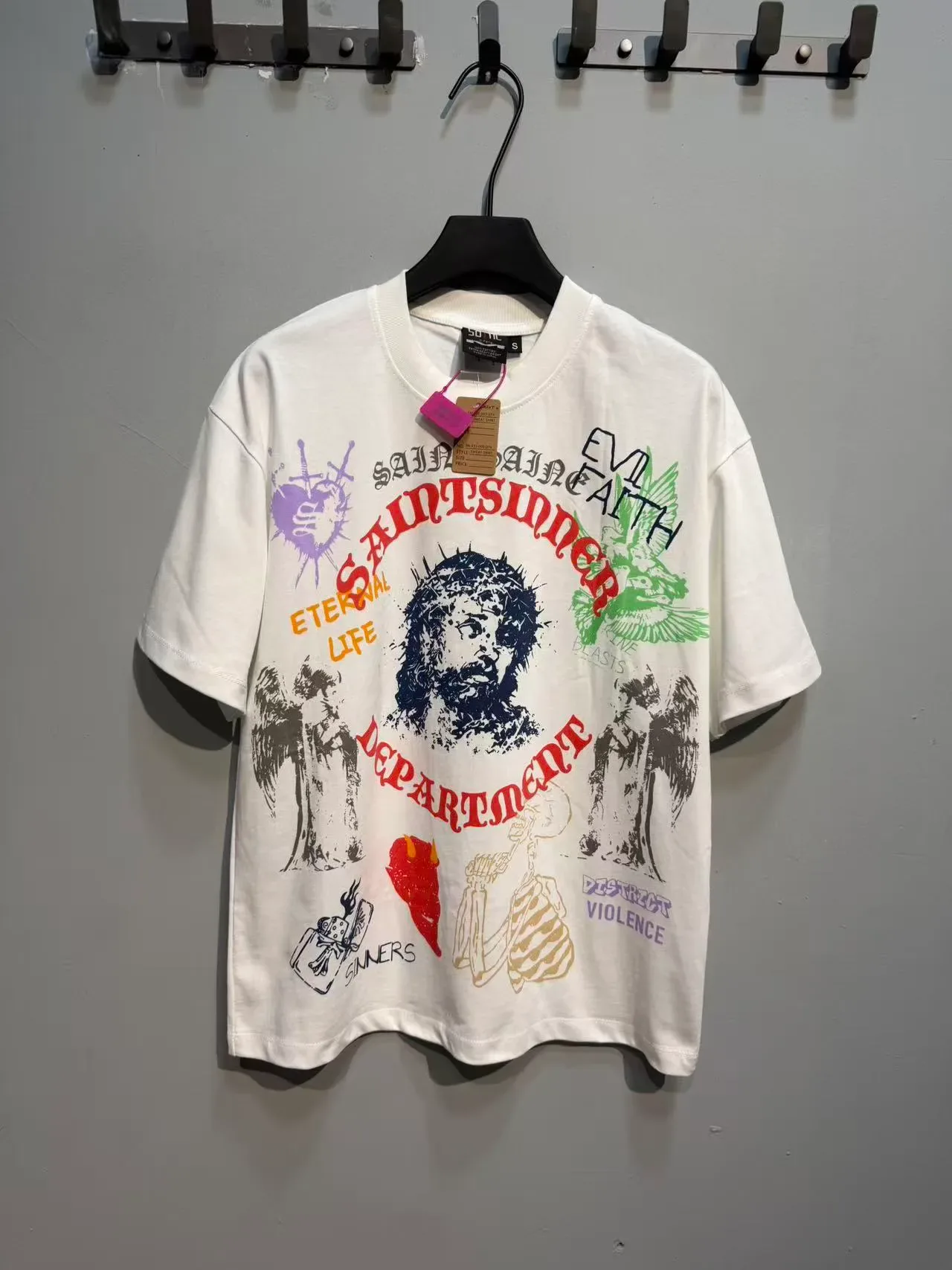 Saints Athletics Graphic Print Oversized T-Shirt 5